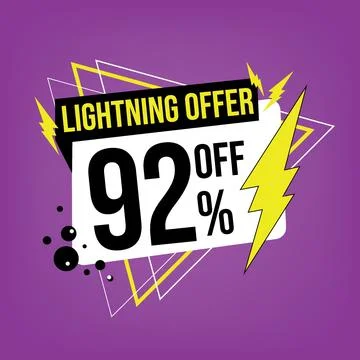 Lightning offer, 92 off. Stock Illustration