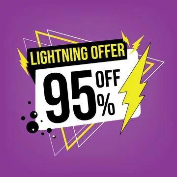Lightning offer, 95 off. Stock Illustration