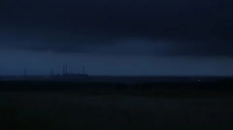 Lightning old factory Video stock 66654398