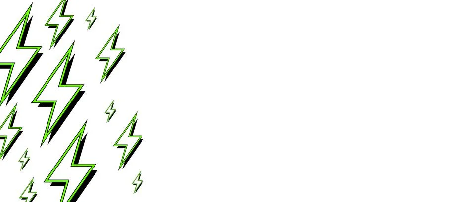 Lightning or energy sign pattern in retro style on white background.  스톡 일러스트