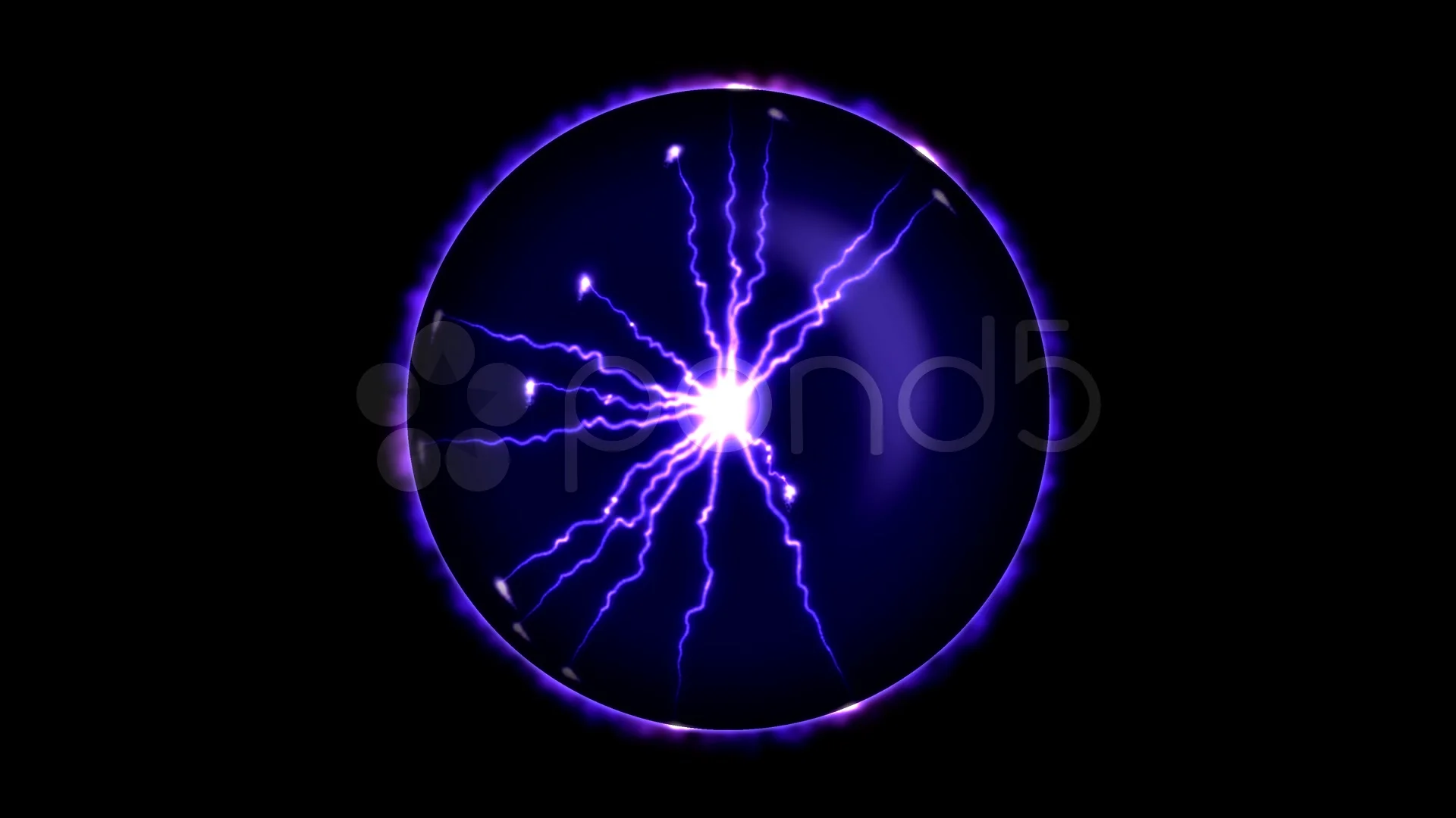 Lightning Orb - Loop, Dark Blue | Stock Video | Pond5