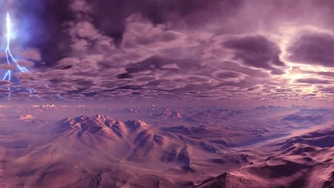 Lightning over the Mountains Stock Footage 79997953