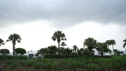 Lightning Over Residential Community Stock Footage 316423834