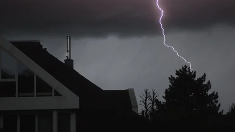 Lightning package 1 | Purple Lightning Stock Footage 115601928