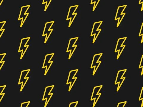 Lightning pattern. Dark background. Vector illustration Stock Illustration