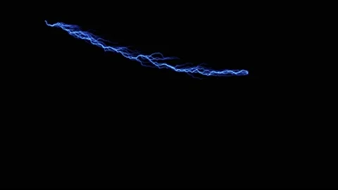 Lightning pattern, line with electric discharges on a black Stock Footage 221983279