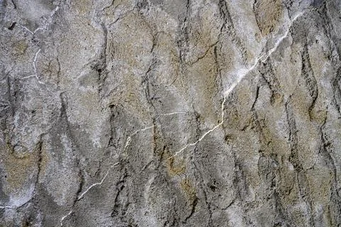 Lightning pattern on the plastered wall of the house Foto stock