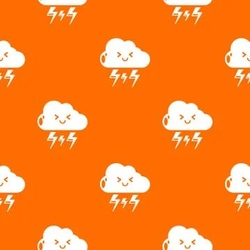 Lightning pattern vector orange Stock Illustration
