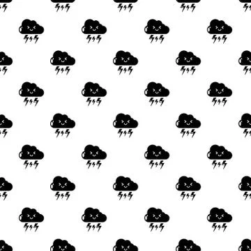 Lightning pattern vector seamless Illustrazione stock
