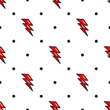 Lightning pattern.Lightning in the oldschool style 스톡 일러스트