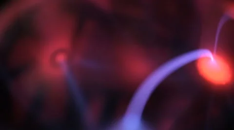 Lightning plasma ball on black Stock Footage 66693894