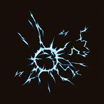 Lightning power beam energy effect Stock Illustration