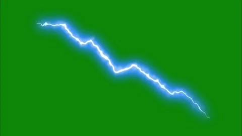 Lightning power overlay on green screen, Electric lightning, bolt strikes Vídeos de archivo 334989451