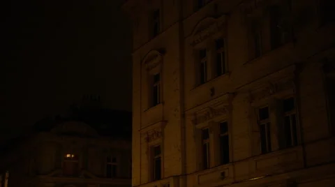 Lightning Prague Storm Buildings - 4k Video stock 59191715