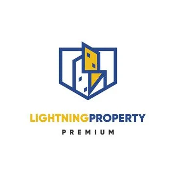 Lightning property Logo Stock Illustration
