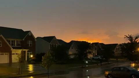 Lightning in Red Sky Video stock 132455260
