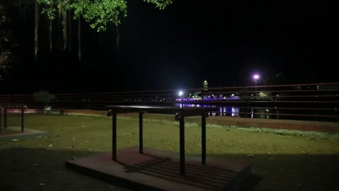 Lightning by the river 動画素材 75300144