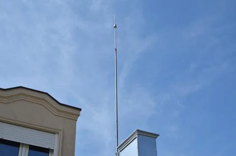 Lightning Rod Directed to the Sky Stock Photos