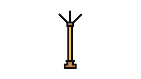 Lightning rod electrical engineer color icon animation Stock Footage 326107624