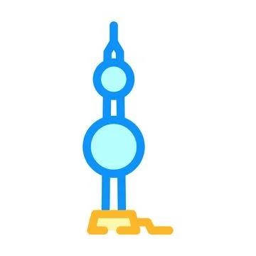 Lightning rod electrical engineer color icon vector illustration Stock Illustration