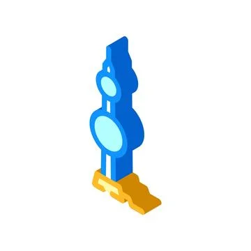 Lightning rod electrical engineer isometric icon vector illustration Stockillustratie