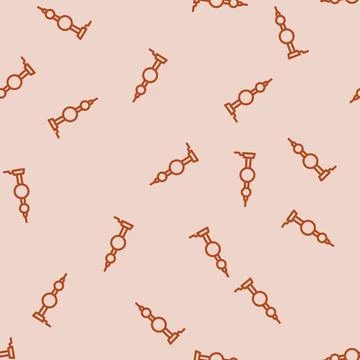 Lightning rod electrical engineer line vector seamless pattern Stock Illustration