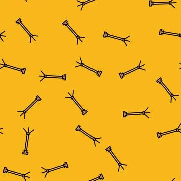 Lightning rod electrical engineer vector seamless pattern Stock Illustration