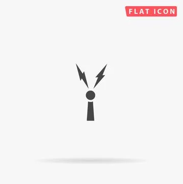 Lightning Rod flat vector icon Illustrazione stock