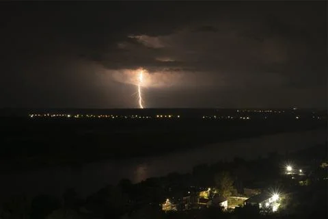 Lightning scape Stock Photos