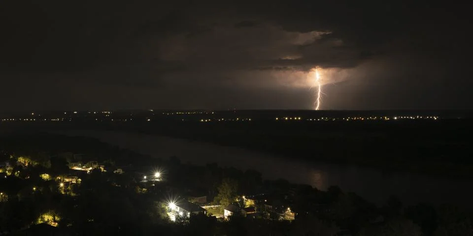 Lightning scape Stock Photos