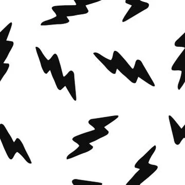 Lightning seamless pattern Stock Illustration