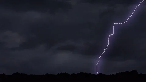 Lightning sequence in black background | Stock Video | Pond5