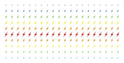 Lightning Shape Halftone Spectrum Grid Stockillustratie