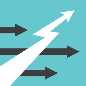 Lightning shaped unique arrow Stock Illustration