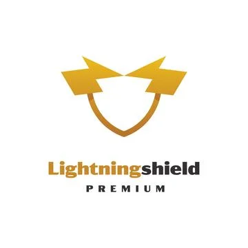 Lightning Shield Logo Stock Illustration