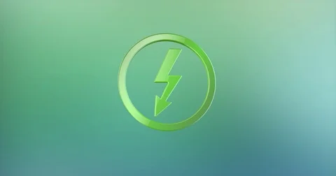 Lightning Shock Color 3d Icon Stock Footage 76361355