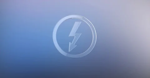 Lightning Shock Glass 3d Icon Stock Footage 76361509