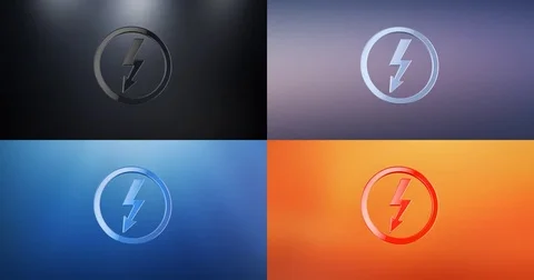 Lightning Shock S 3d Icon Stock Footage 74075521