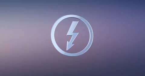 Lightning Shock Silver 3d Icon Stock Footage 74075483