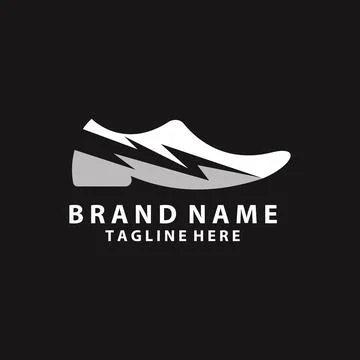 Lightning shoe logo design vector Stock Illustration