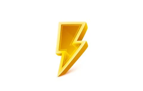 Lightning signboard on the white background. Vector Stock Illustration