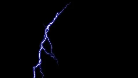 Lightning silhouette. Thunderstorms and lightning. Magic and bright light e.. Stock Illustration
