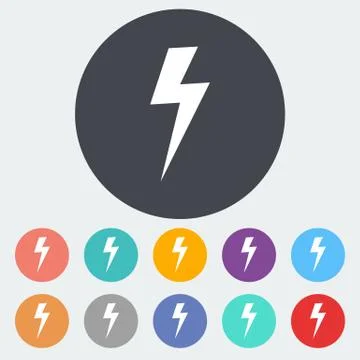 Lightning single icon. Stock Illustration