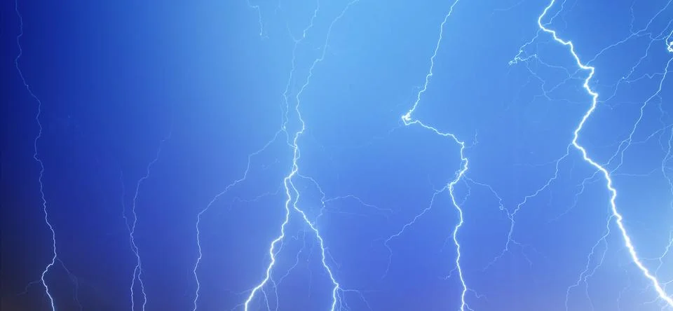 Lightning in the sky Stock Photos