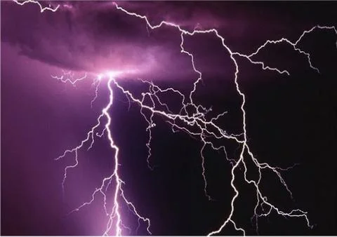 Lightning in the Sky Stock Photos