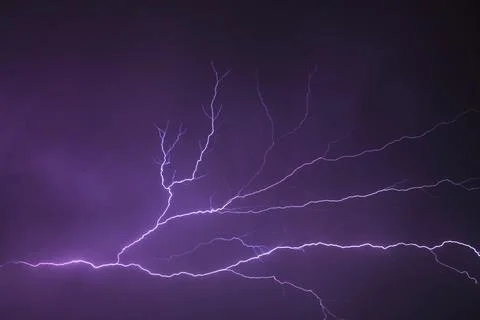 Lightning in the sky Stock Photos