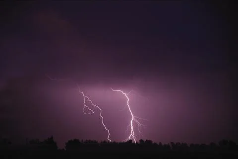 Lightning In The Sky Foto stock