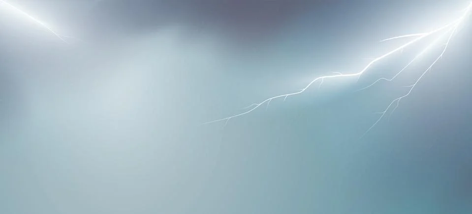 Lightning sky vector background with copy space. Stock Illustration
