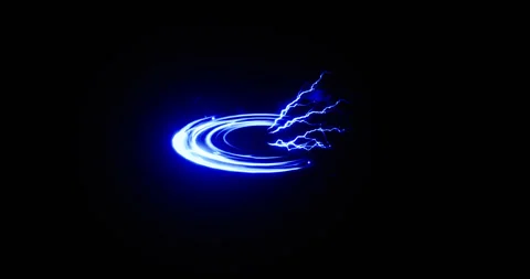 Lightning slash effect on black background Stock Footage 317884857