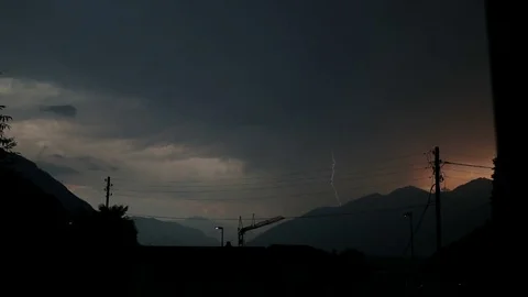 Lightning in slow motion Video stock 77968838